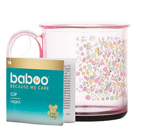 Первая чашка с антискользящим дном Baboo  170мл 12+