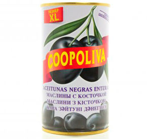 Оливки с красным перцем Coopoliva 350гр
