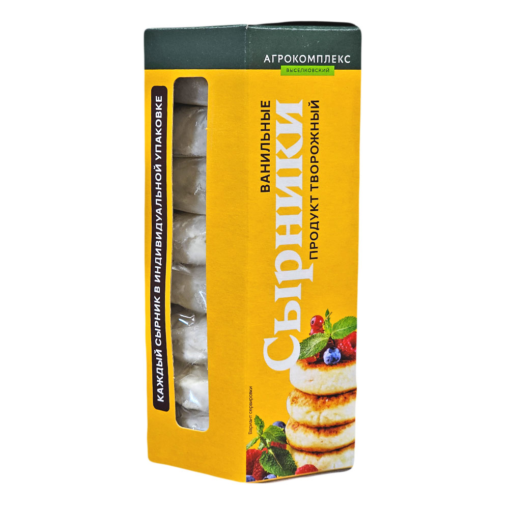 Продукт творожныйСырникиванильные пф мдж120 044 кг Агрокомплекс 227₽