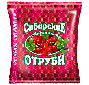 Отруби Сибирские Пшеничные с брусникой 200гр