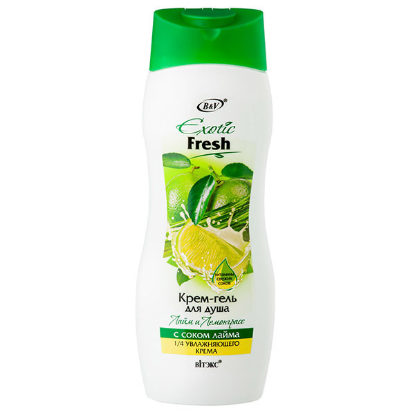 Крем-гель ддуша 05 л ВIТЭКС EXOTIC FRESH Лайм и Лемонграсс плфл 300₽
