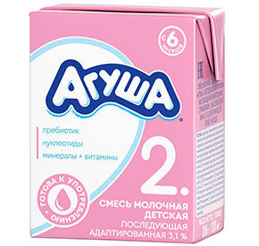 Молочная смесь Агуша-2 3,1% 200мл