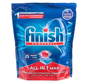 Ср-во д/мытья посуды таблетки 13 шт FINISH All in1 Max д/посудомоечной машины к/уп