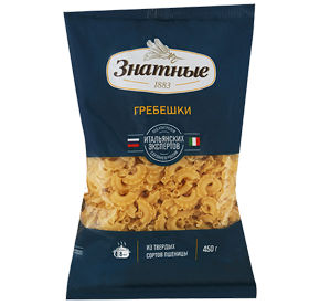 Рожки с гребешком Знатные 450гр