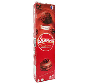 Пирожное Macarons с шоколадом 60гр