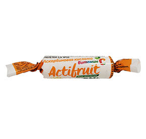 Таблетки жевательные AktiFruit Витамин С Апельсин 80гр