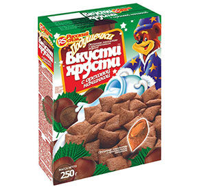 Подушечки Вкусти-Хрусти с ореховой начинкой кар.уп 250г
