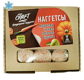 Овощные наггетсы морковь, тыква, яблоко, курага замороженные HandyCraft 280гр