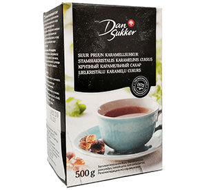 Сахар темный крупный карамель DanSukker 500гр