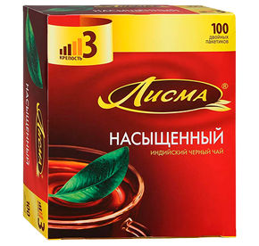 Чай Лисма Насыщенный черный 100пак