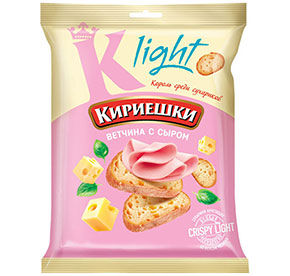 Сух.Кириешки Light ржан.Ветчина с сыром 33г м/у Яшкино