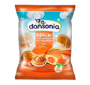 Кекс Дансония со вкусом вареная сгущенка м/уп 0,5кг