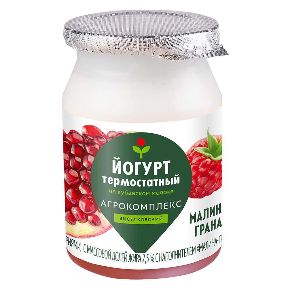 Йогурт Малина-Гранат 25 Агрокомплекс 150гр 75₽