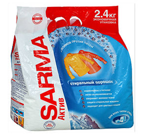 Стиральный порошок 2,4 кг SARMA Activ Горная свежесть д/всех типов стирки м/уп