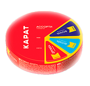 Плавленый сыр Ассорти 45% Карат 140гр