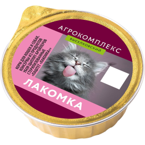 Паштет для кошек и собак Лакомка Агркомплекс 100гр