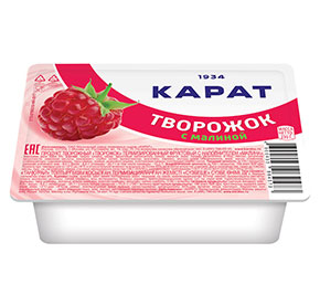 Продукт творожный "Творожок"терм.фрукт.с наполн.«Малина» м.д.ж. 9%, 230 г [м]