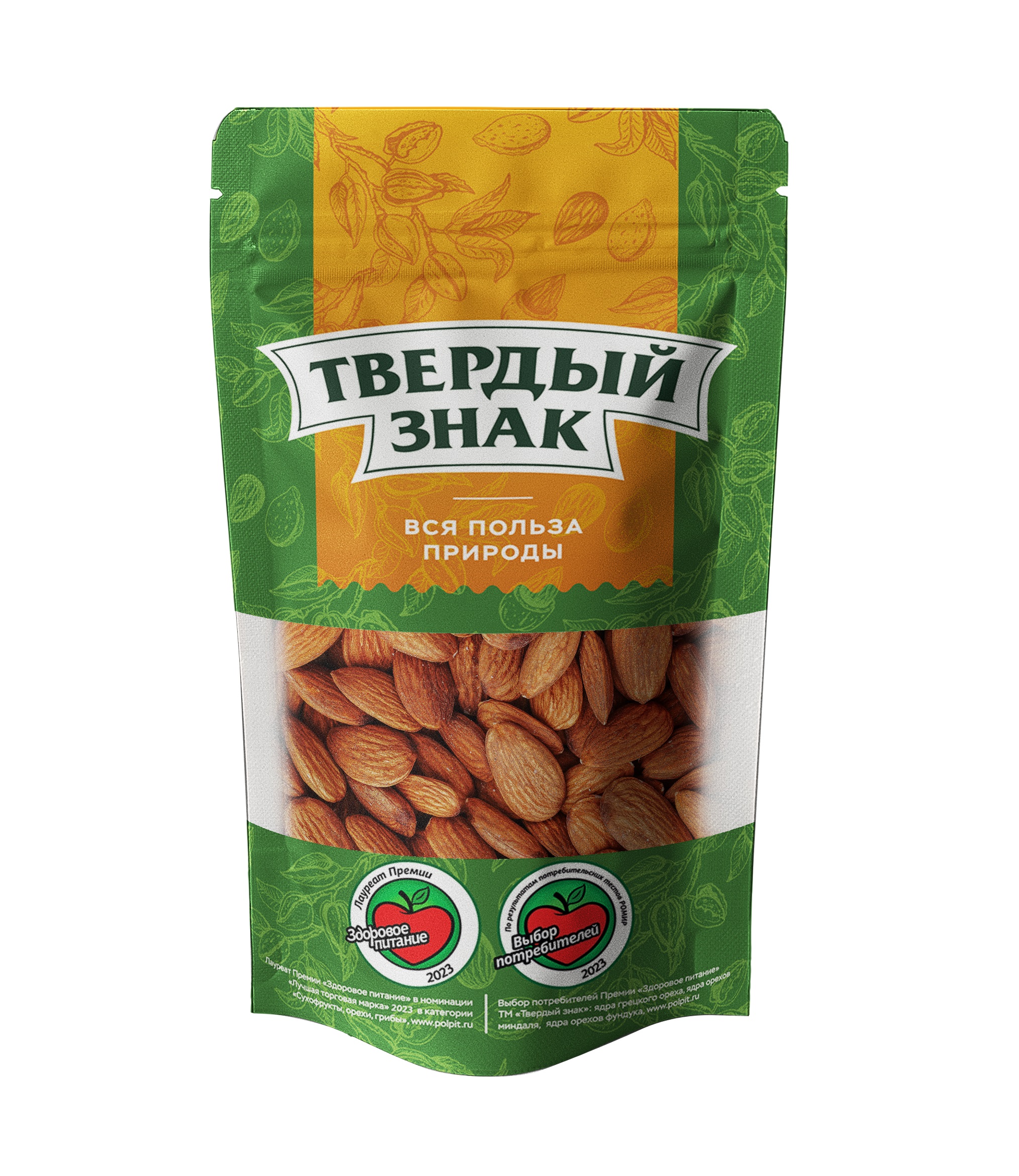 Миндаль жареный Твердый знак крафт 150гр 340₽