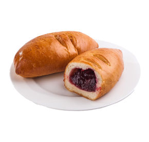 Пирожок печеный с вишневой начинкой 0,08 кг