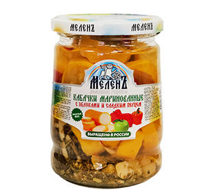 Кабачки Меленъ марин. с яблоками и перцем с/б 520г 