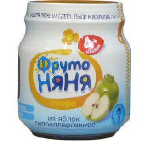 ФрутоНяня Пюре яблочное натуральное 100гр
