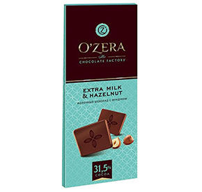 Шоколад O`Zera Extra milk & Hazelnut 90гр