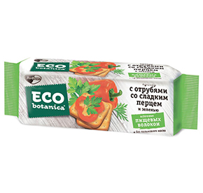 Крекер Eco botanica с отрубями сладким перцем и зеленью 175гр