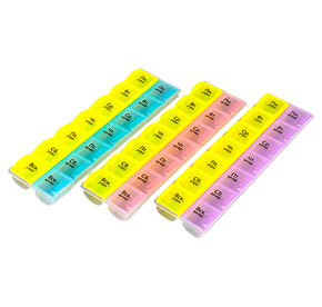 Таблетница-органайзер Неделька день/ночь 14 секций цвет МИКС