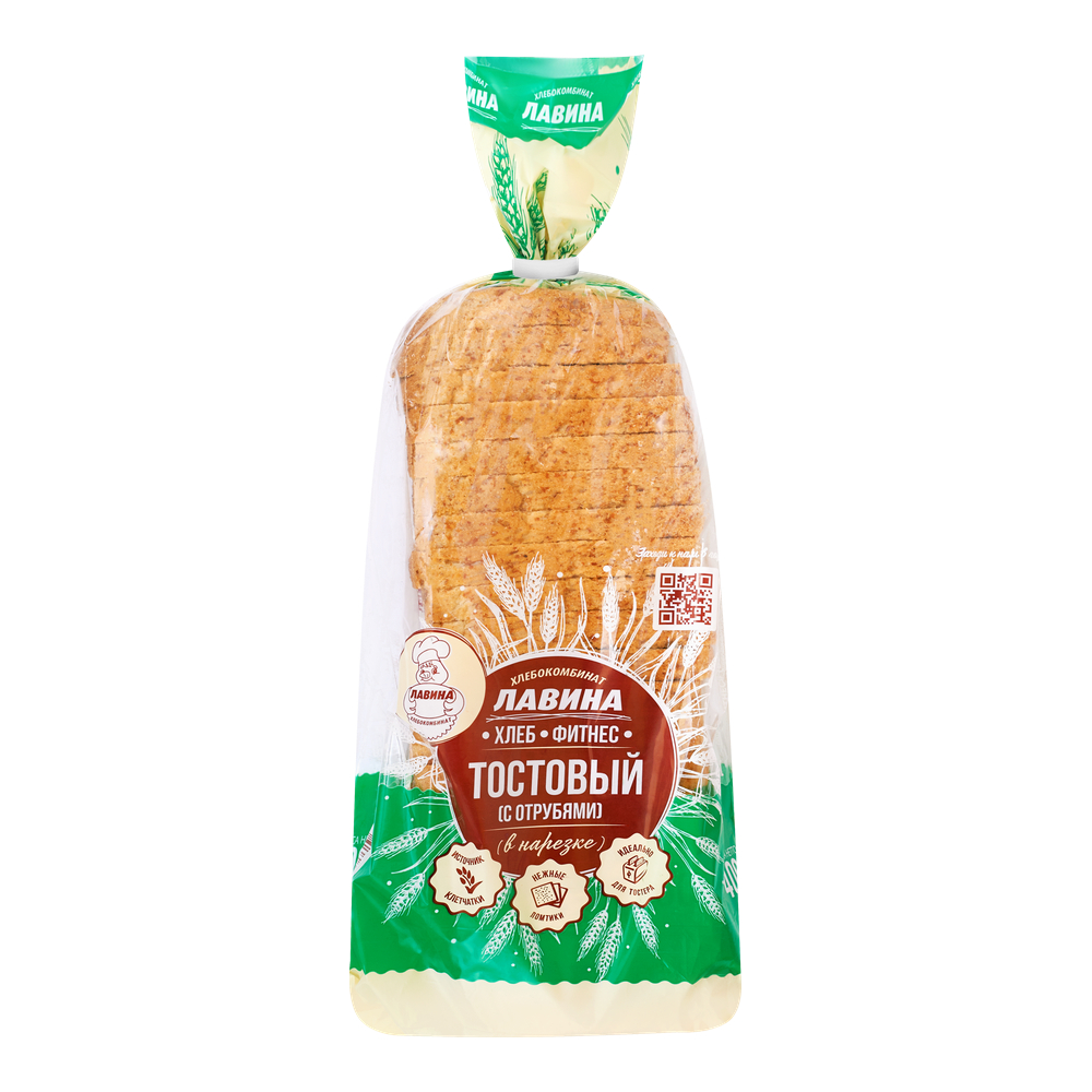 Хлеб Фитнесс тостовый с отрубями в нарезке 200 г Лавина ХК 50₽