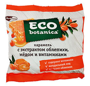 Карамель Eco botanica c экстрактом облепихи, медом и витаминами 150гр