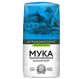 Мука пшеничная хлебопекарная в/с 2кг