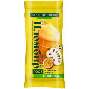 Мороженое пломбир Гуанабана-маракуйя  м.д.ж.15% Агрокомлекс 100 гр