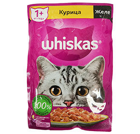 Корм 75 г Whiskas Желе Курица м/уп