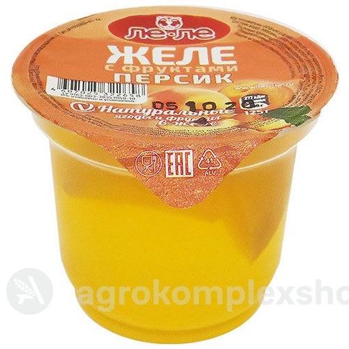 Желе Ле-Ле с фруктами персик 125гр