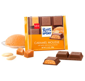 Риттер спорт шок-д мол. Карамельный мусс 100г*11