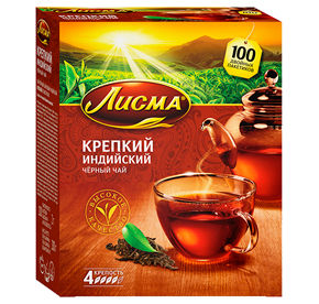 Чай Лисма черный Крепкий 100пак