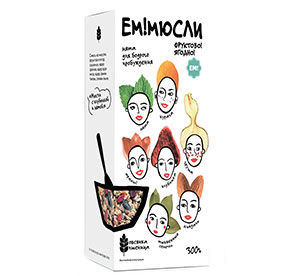 Мюсли запеченные на сахаре "С клубникой и мятой" 300 гр кр.к ЕМ!