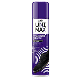 Краска Unimax для обуви из замши, нубука и велюра 250мл Черный