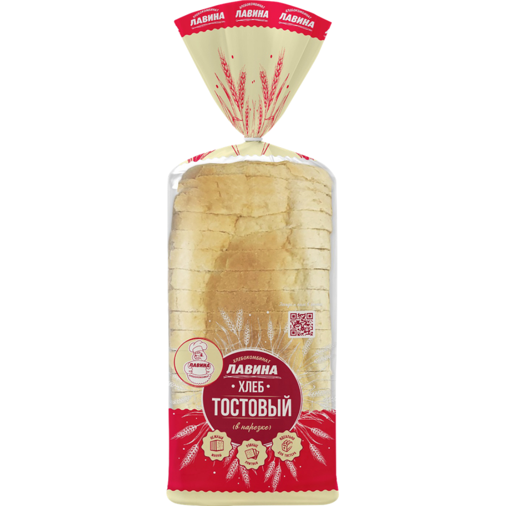 Хлеб Тостовый Лавина 400гр 70₽