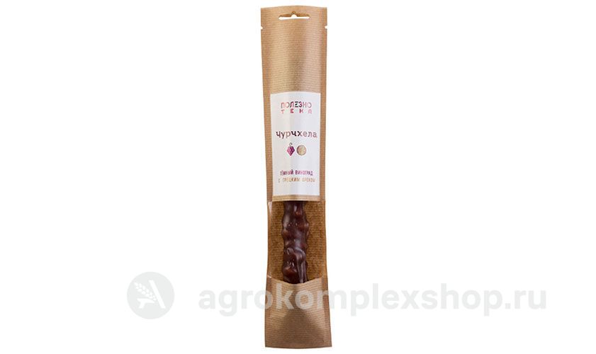 Чурчхела темный виноград с грецким орехом Полезнотека 90гр 148₽
