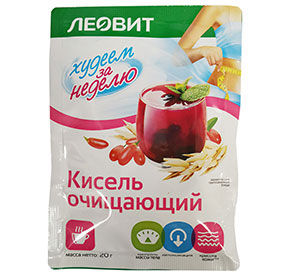 Кисель Худеем за неделю Очищающий Леовит 20гр