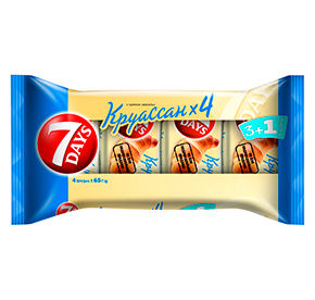 Круассан 7 Day's с кремом ваниль 4шт по 65гр
