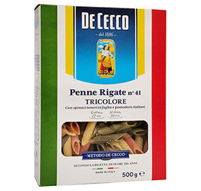 Макароны De Cecco Penne Rigate Tricolor №41 500гр