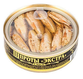 Шпроты крупные Вкусные консервы 160гр