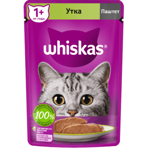 Корм 75 г Whiskas Паштет с уткой м/уп