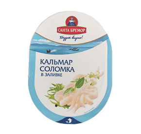 Мясо кальмара в заливке Санта Бремор соломка 200гр