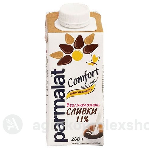 Сливки 11% ультрапастеризованные безлактозные Parmalat 200мл