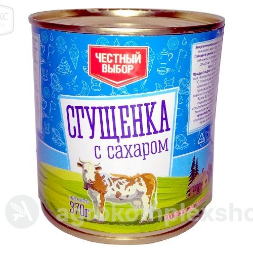 Сгущенка с сахаром Честный Выбор ж/б 370гр