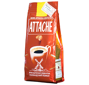 Кофе Attache французская обжарка голландский помол мягкая упаковка 200гр