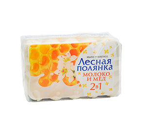 Мыло Лесная Полянка Молоко и мёд 5/75г 375г